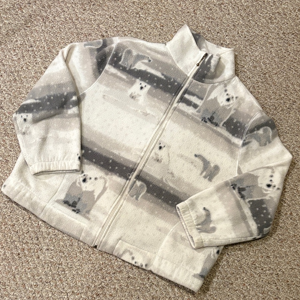 Vintage polar bear fleece sweater